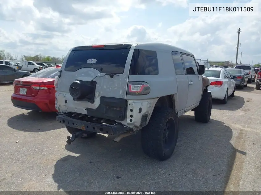 2008 Toyota Fj Cruiser VIN: JTEBU11F18K011509 Lot: 44569086