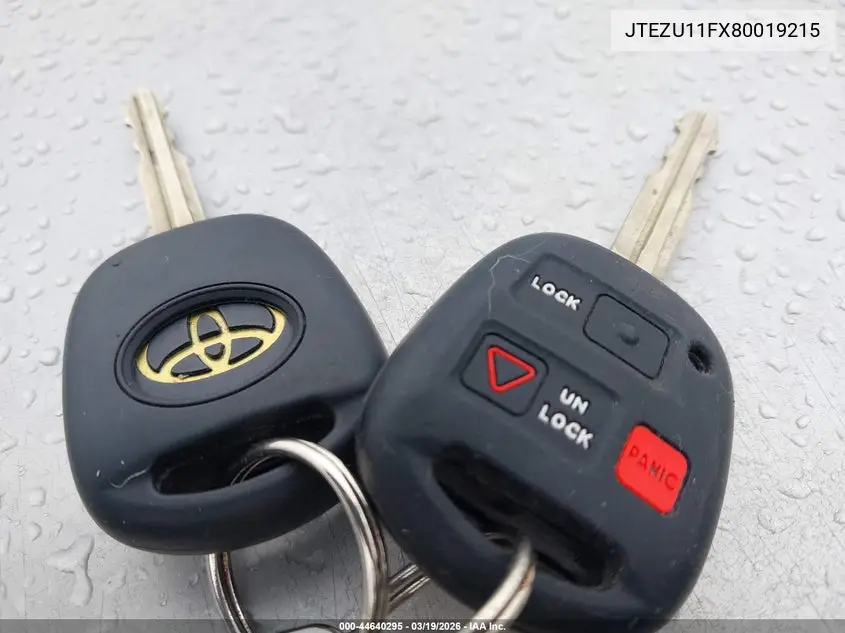 2008 Toyota Fj Cruiser VIN: JTEZU11FX80019215 Lot: 44640295
