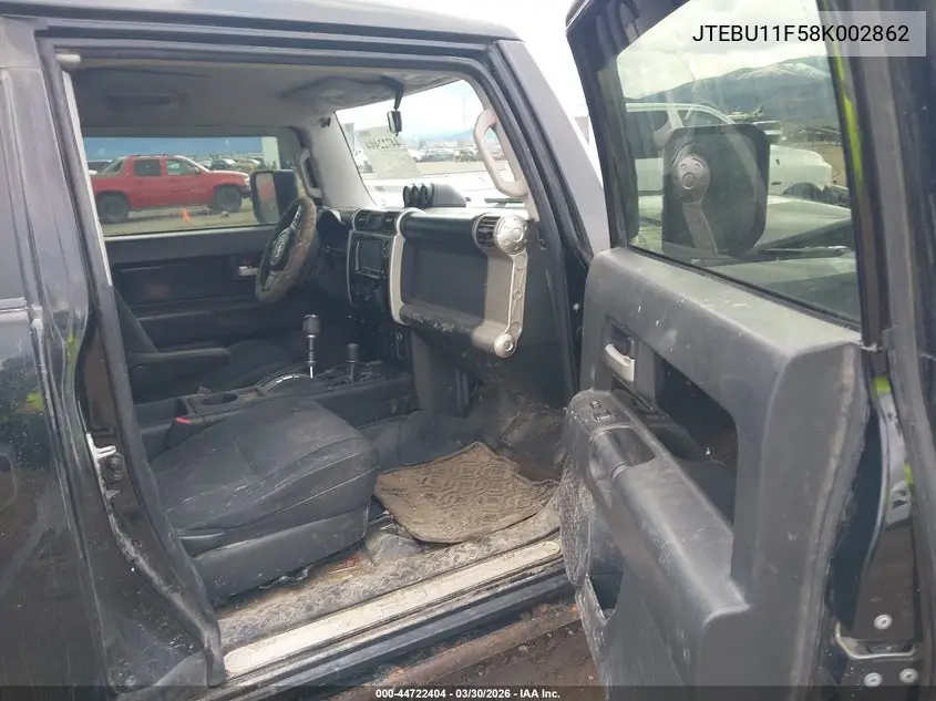 2008 Toyota Fj Cruiser VIN: JTEBU11F58K002862 Lot: 44722404