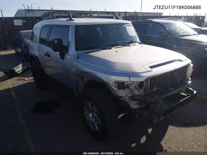 2008 Toyota Fj Cruiser VIN: JTEZU11F18K006888 Lot: 44840336