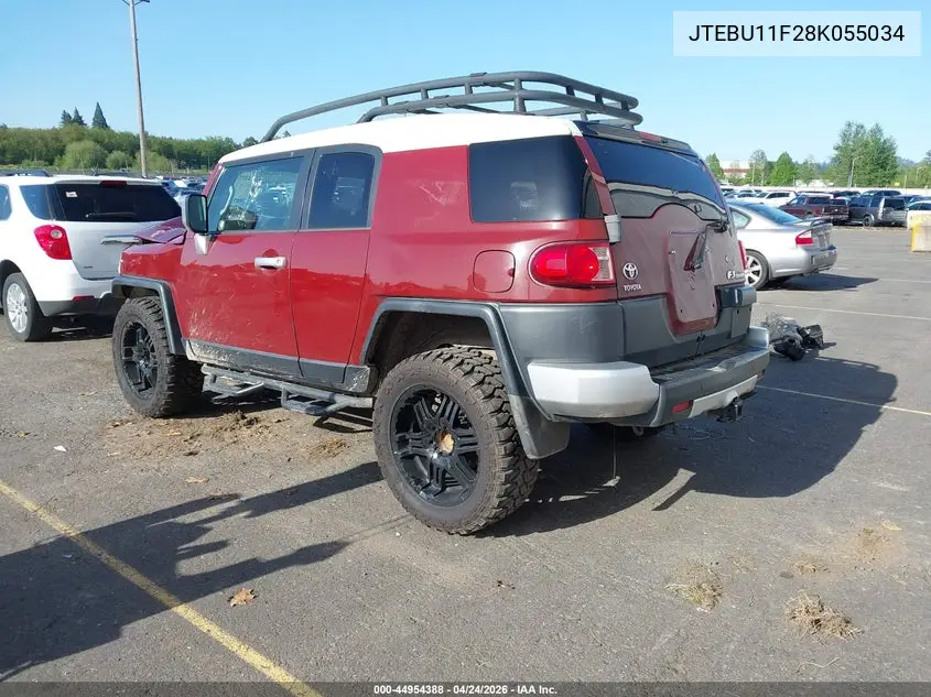 2008 Toyota Fj Cruiser VIN: JTEBU11F28K055034 Lot: 44954388
