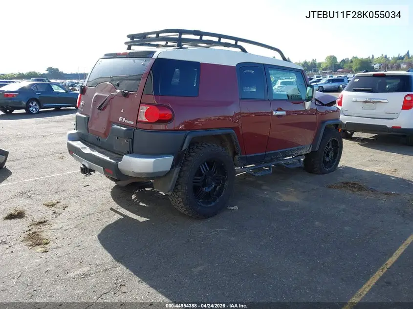 2008 Toyota Fj Cruiser VIN: JTEBU11F28K055034 Lot: 44954388