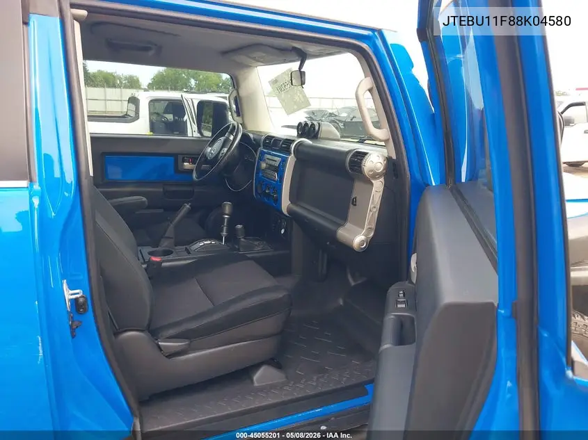 2008 Toyota Fj Cruiser VIN: JTEBU11F88K045804 Lot: 45055201