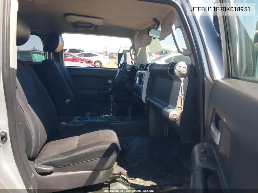 2008 Toyota Fj Cruiser VIN: JTEBU11F78K018951 Lot: 45090863