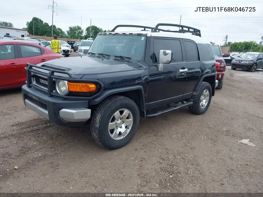 2008 Toyota Fj Cruiser VIN: JTEBU11F68K046725 Lot: 45093446