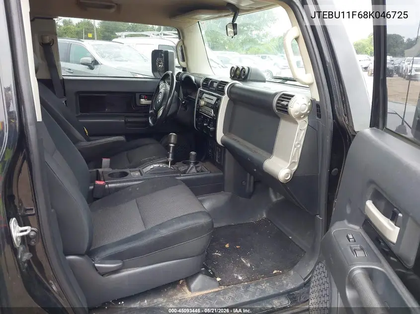 2008 Toyota Fj Cruiser VIN: JTEBU11F68K046725 Lot: 45093446