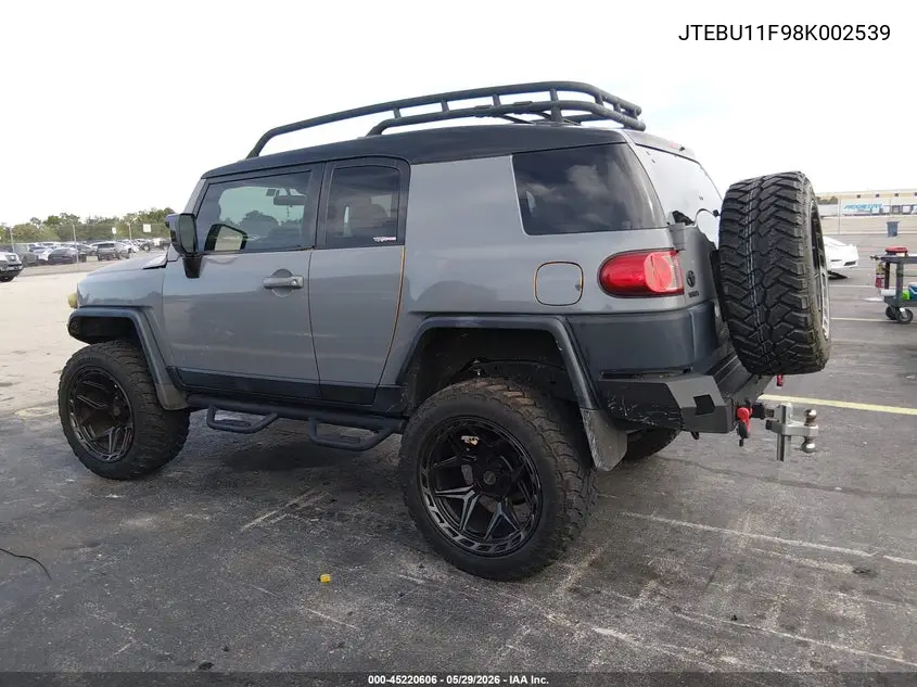 2008 Toyota Fj Cruiser VIN: JTEBU11F98K002539 Lot: 45220606