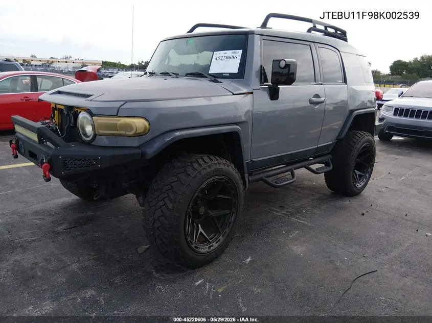 2008 Toyota Fj Cruiser VIN: JTEBU11F98K002539 Lot: 45220606