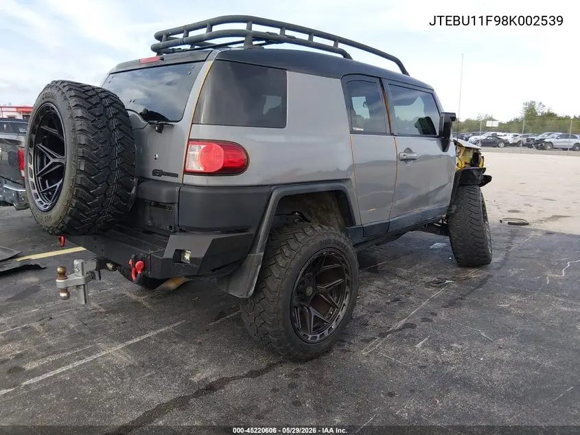 2008 Toyota Fj Cruiser VIN: JTEBU11F98K002539 Lot: 45220606