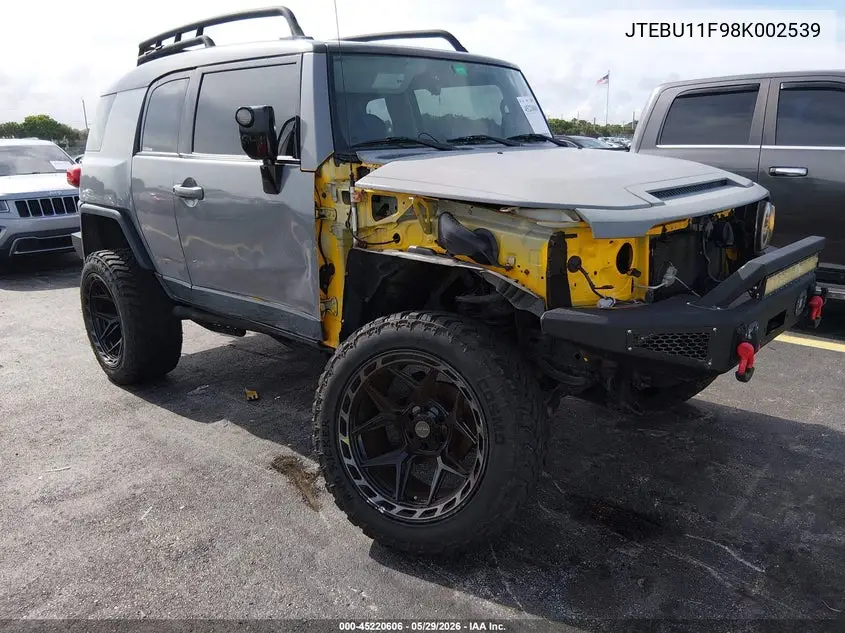2008 Toyota Fj Cruiser VIN: JTEBU11F98K002539 Lot: 45220606