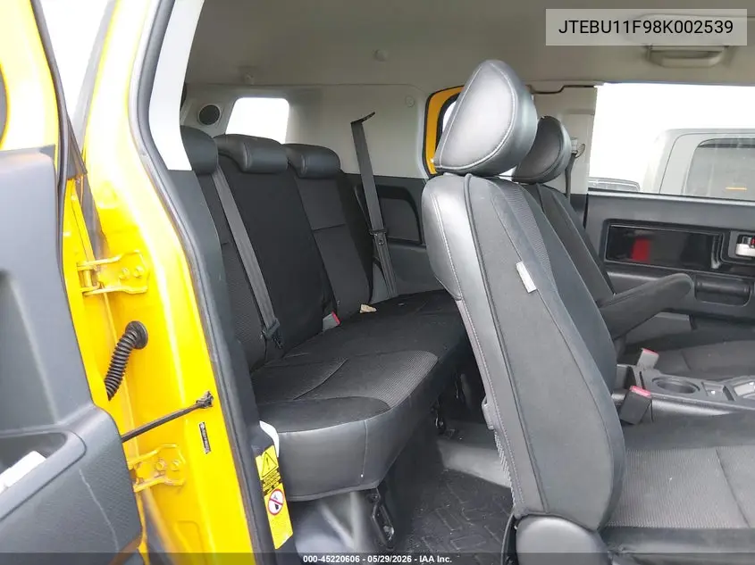 2008 Toyota Fj Cruiser VIN: JTEBU11F98K002539 Lot: 45220606