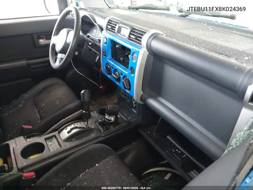 2008 Toyota Fj Cruiser VIN: JTEBU11FX8K024369 Lot: 45260779