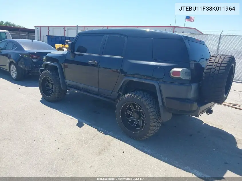 2008 Toyota Fj Cruiser VIN: JTEBU11F38K011964 Lot: 45268008