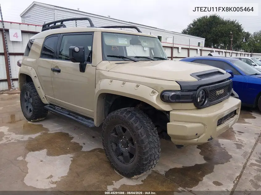 2008 Toyota Fj Cruiser VIN: JTEZU11FX8K005464 Lot: 45291086