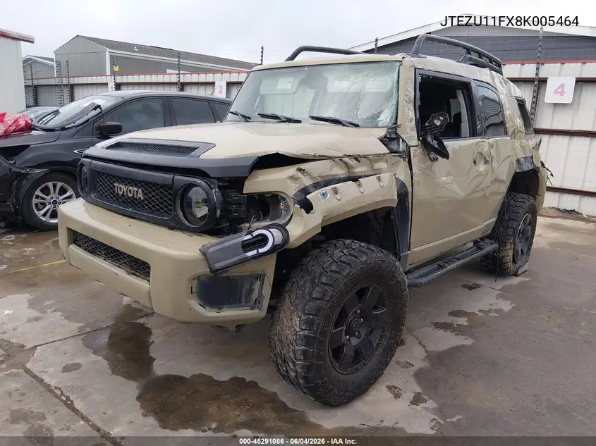 2008 Toyota Fj Cruiser VIN: JTEZU11FX8K005464 Lot: 45291086