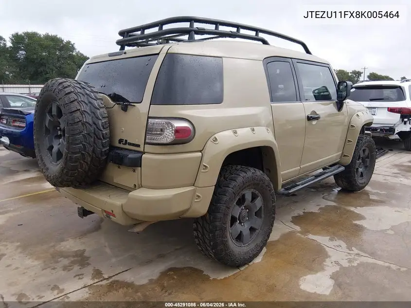 2008 Toyota Fj Cruiser VIN: JTEZU11FX8K005464 Lot: 45291086