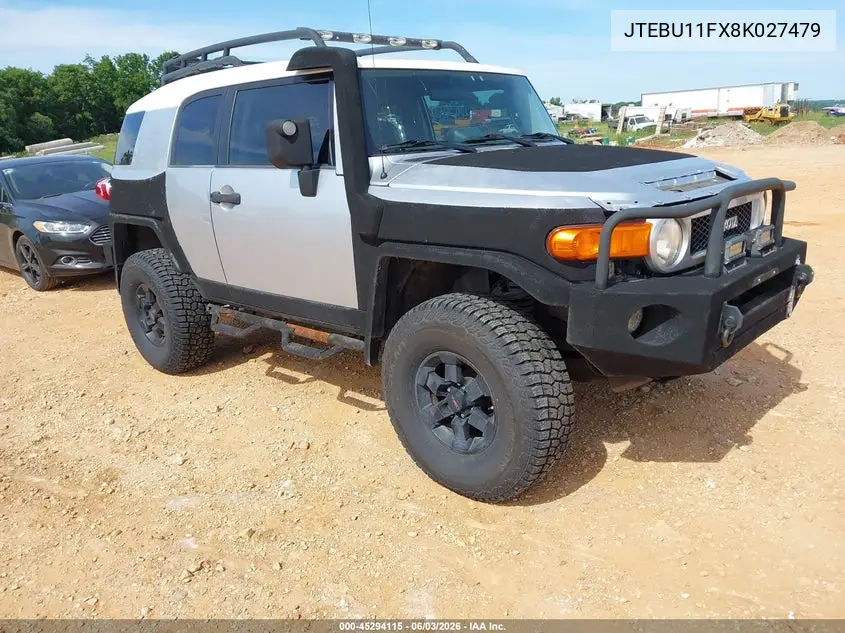 2008 Toyota Fj Cruiser VIN: JTEBU11FX8K027479 Lot: 45294115