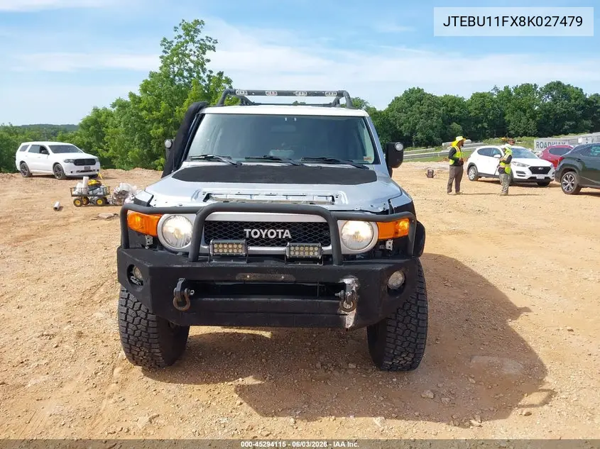 2008 Toyota Fj Cruiser VIN: JTEBU11FX8K027479 Lot: 45294115