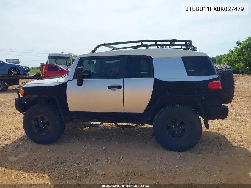 2008 Toyota Fj Cruiser VIN: JTEBU11FX8K027479 Lot: 45294115