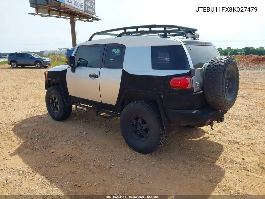 2008 Toyota Fj Cruiser VIN: JTEBU11FX8K027479 Lot: 45294115