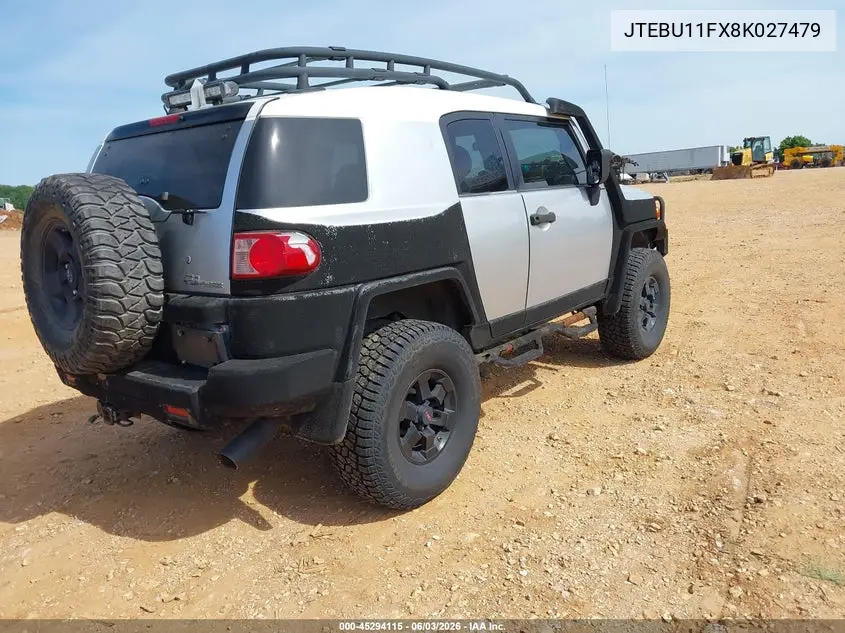 2008 Toyota Fj Cruiser VIN: JTEBU11FX8K027479 Lot: 45294115