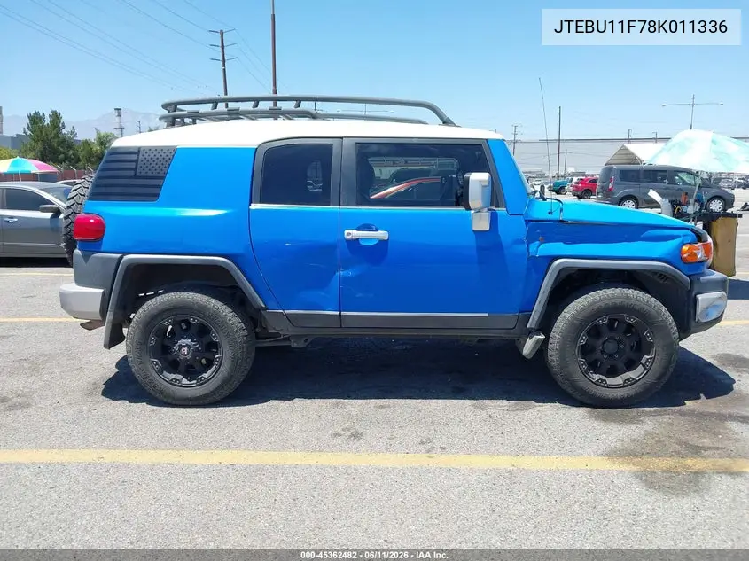 2008 Toyota Fj Cruiser VIN: JTEBU11F78K011336 Lot: 45362482