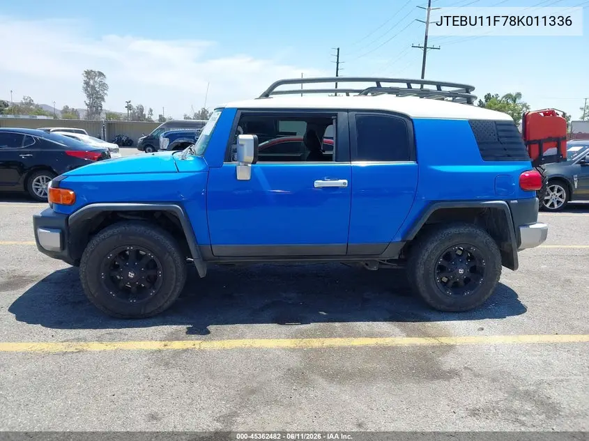 2008 Toyota Fj Cruiser VIN: JTEBU11F78K011336 Lot: 45362482