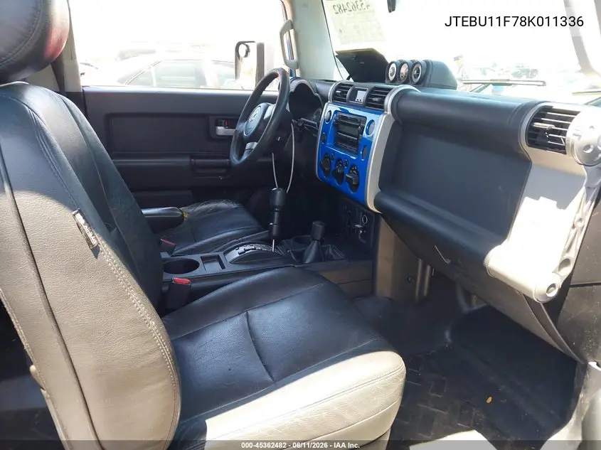 2008 Toyota Fj Cruiser VIN: JTEBU11F78K011336 Lot: 45362482