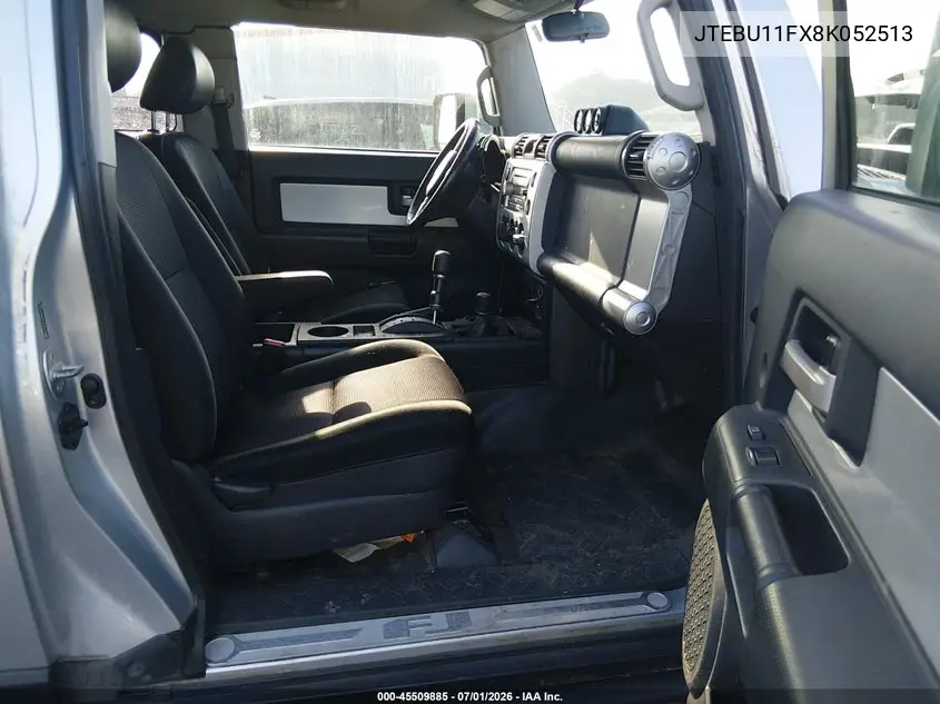 2008 Toyota Fj Cruiser VIN: JTEBU11FX8K052513 Lot: 45509885