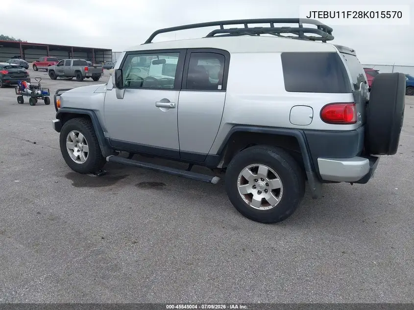 2008 Toyota Fj Cruiser VIN: JTEBU11F28K015570 Lot: 45545004