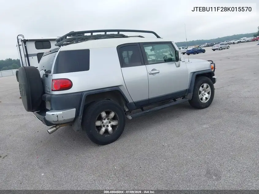 2008 Toyota Fj Cruiser VIN: JTEBU11F28K015570 Lot: 45545004