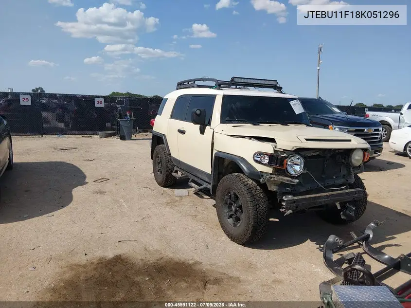 2008 Toyota Fj Cruiser VIN: JTEBU11F18K051296 Lot: 45591122