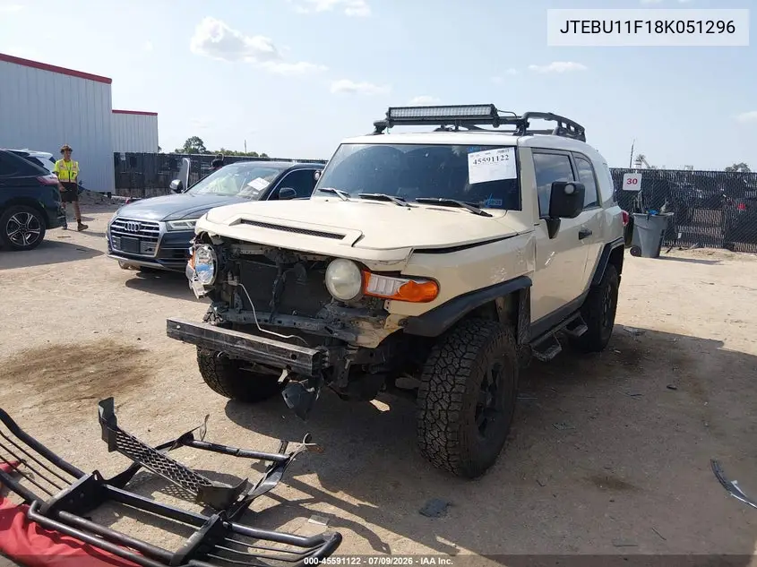2008 Toyota Fj Cruiser VIN: JTEBU11F18K051296 Lot: 45591122