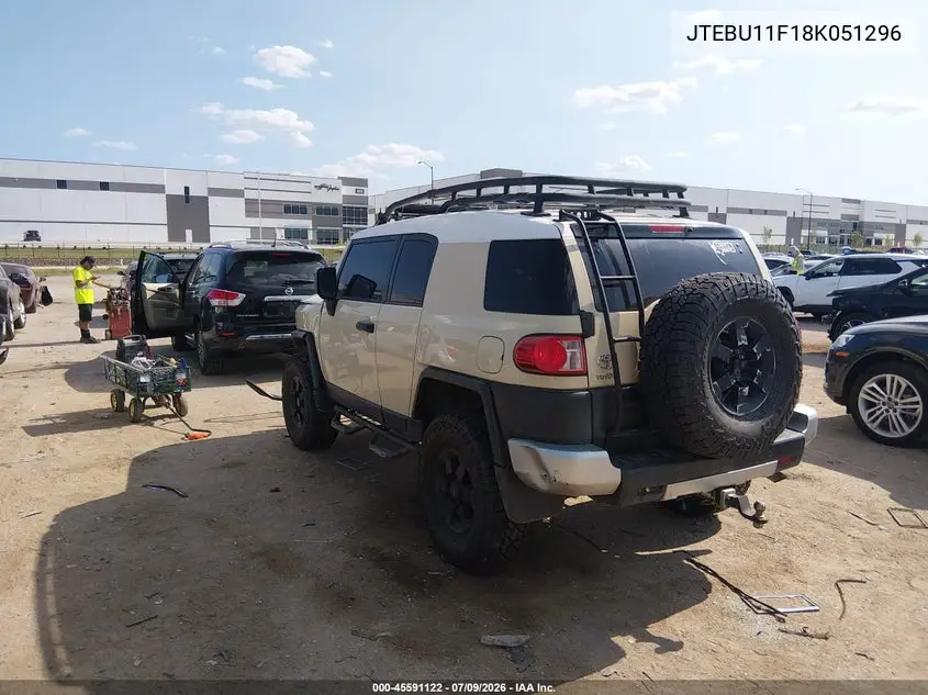 2008 Toyota Fj Cruiser VIN: JTEBU11F18K051296 Lot: 45591122