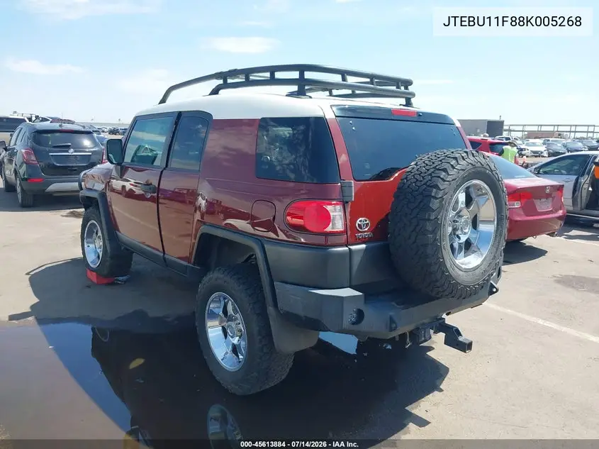 2008 Toyota Fj Cruiser VIN: JTEBU11F88K005268 Lot: 45613884