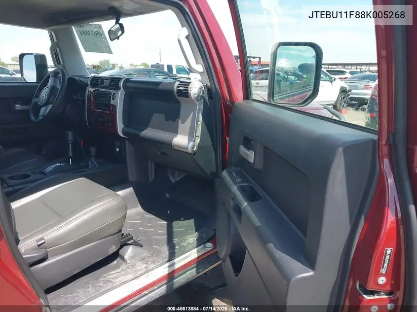 2008 Toyota Fj Cruiser VIN: JTEBU11F88K005268 Lot: 45613884