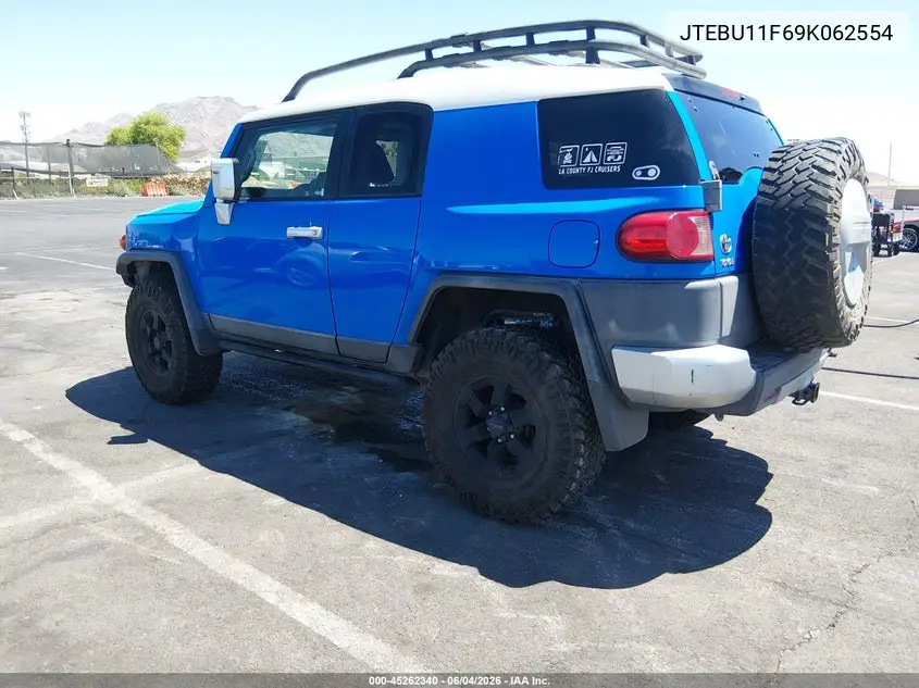 2009 Toyota Fj Cruiser VIN: JTEBU11F69K062554 Lot: 45262340