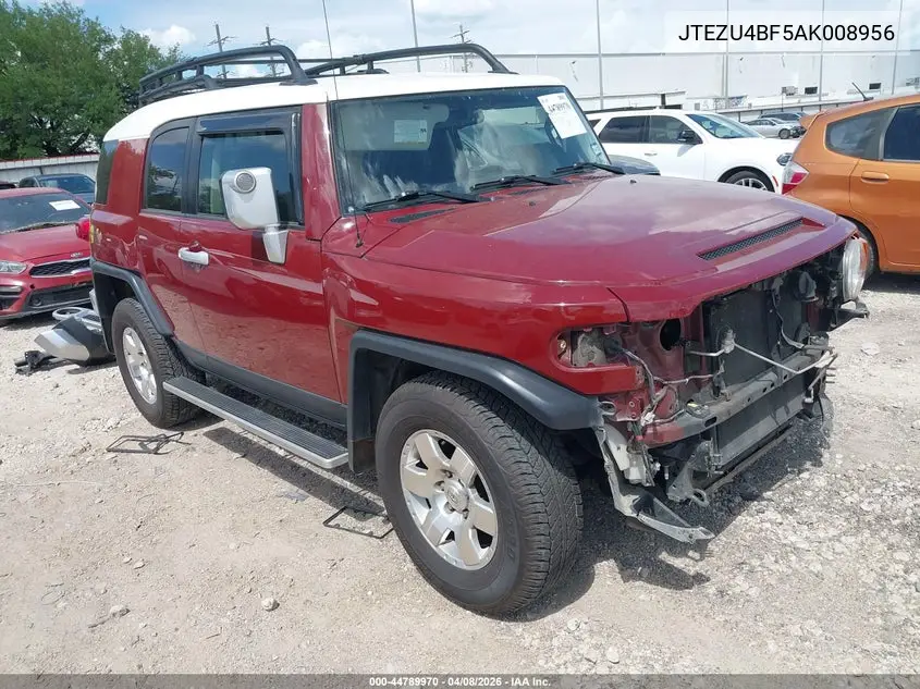 2010 Toyota Fj Cruiser VIN: JTEZU4BF5AK008956 Lot: 44789970