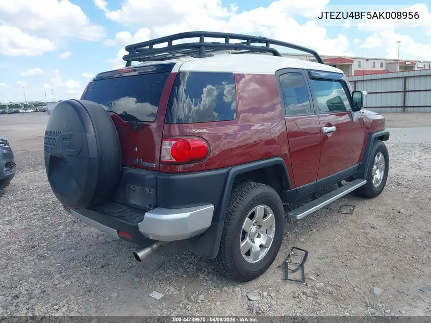 2010 Toyota Fj Cruiser VIN: JTEZU4BF5AK008956 Lot: 44789970