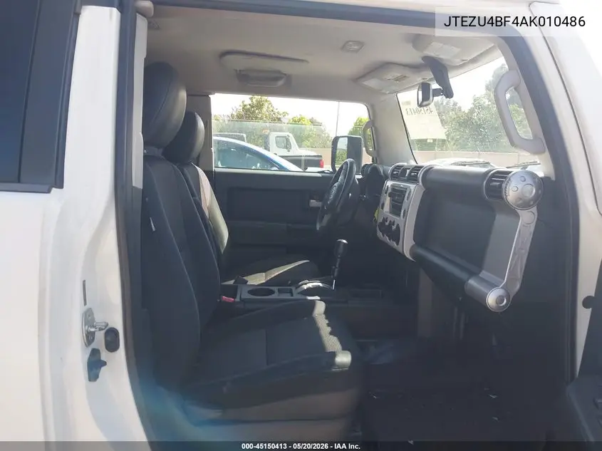 2010 Toyota Fj Cruiser VIN: JTEZU4BF4AK010486 Lot: 45150413