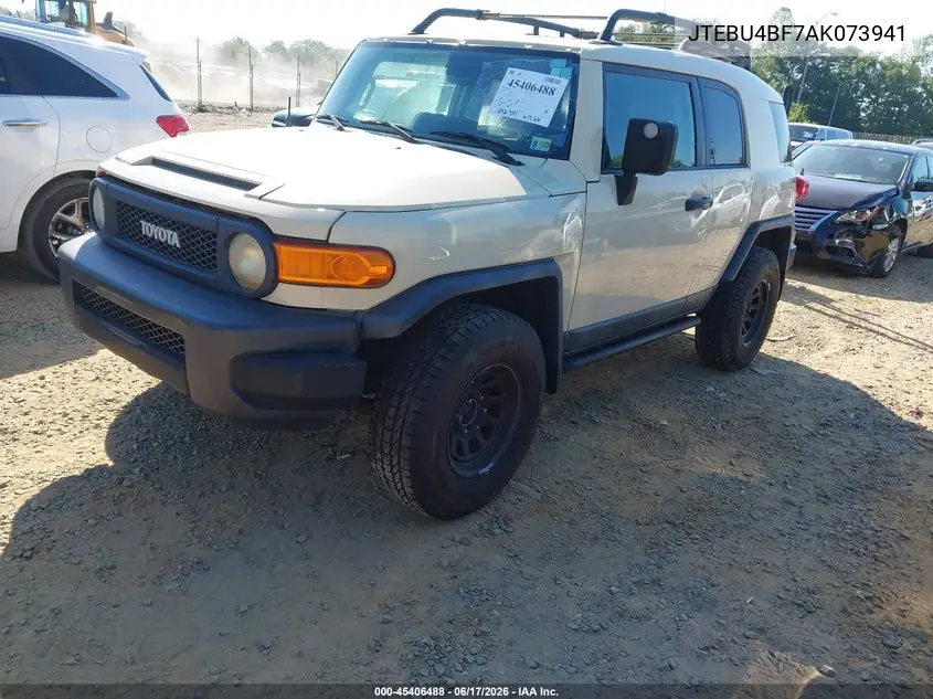 2010 Toyota Fj Cruiser VIN: JTEBU4BF7AK073941 Lot: 45406488
