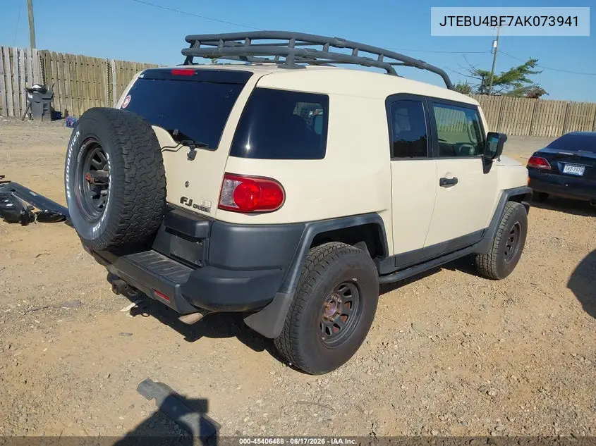 2010 Toyota Fj Cruiser VIN: JTEBU4BF7AK073941 Lot: 45406488