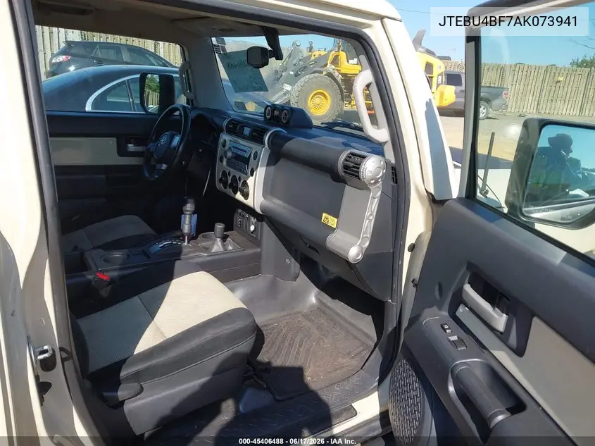 2010 Toyota Fj Cruiser VIN: JTEBU4BF7AK073941 Lot: 45406488