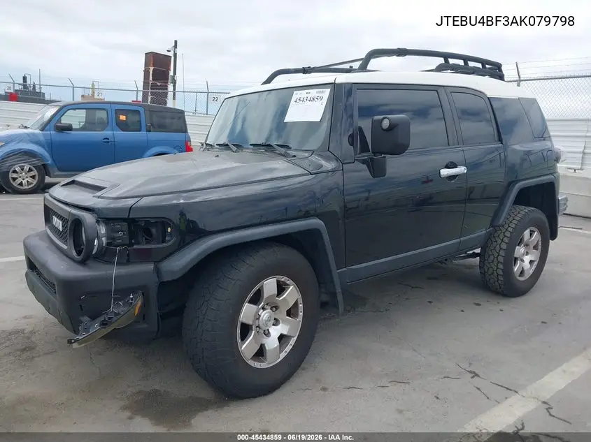 2010 Toyota Fj Cruiser VIN: JTEBU4BF3AK079798 Lot: 45434859