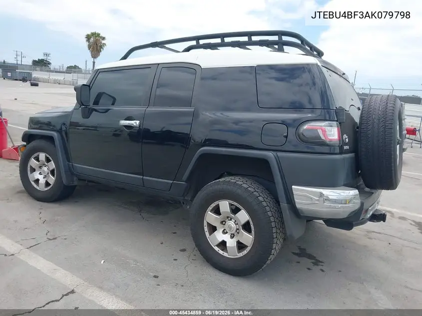 2010 Toyota Fj Cruiser VIN: JTEBU4BF3AK079798 Lot: 45434859