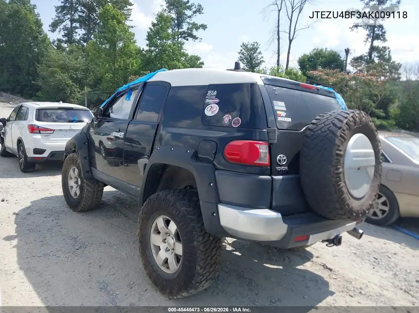 2010 Toyota Fj Cruiser VIN: JTEZU4BF3AK009118 Lot: 45440473