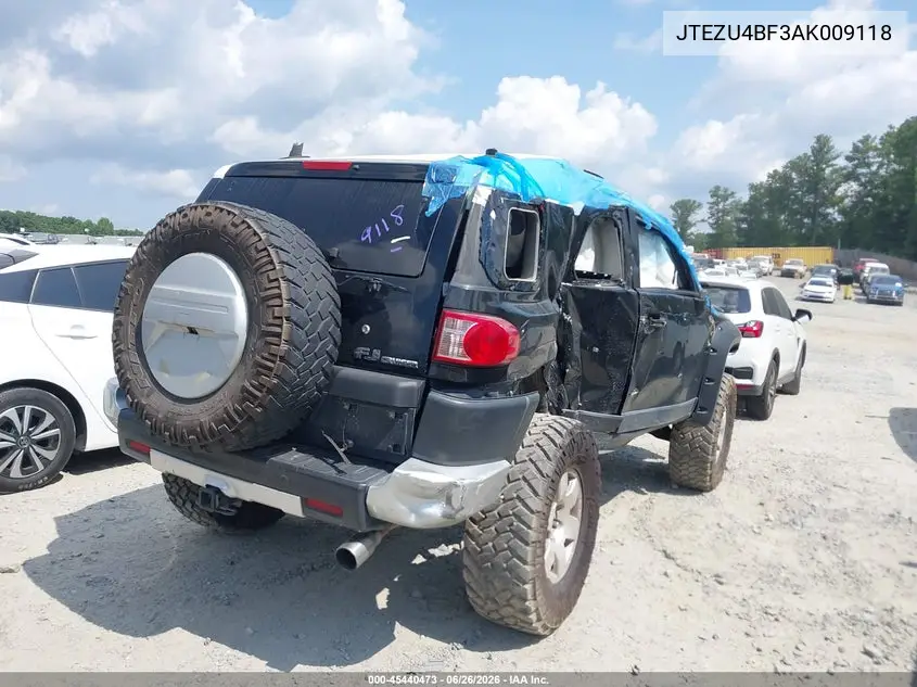2010 Toyota Fj Cruiser VIN: JTEZU4BF3AK009118 Lot: 45440473