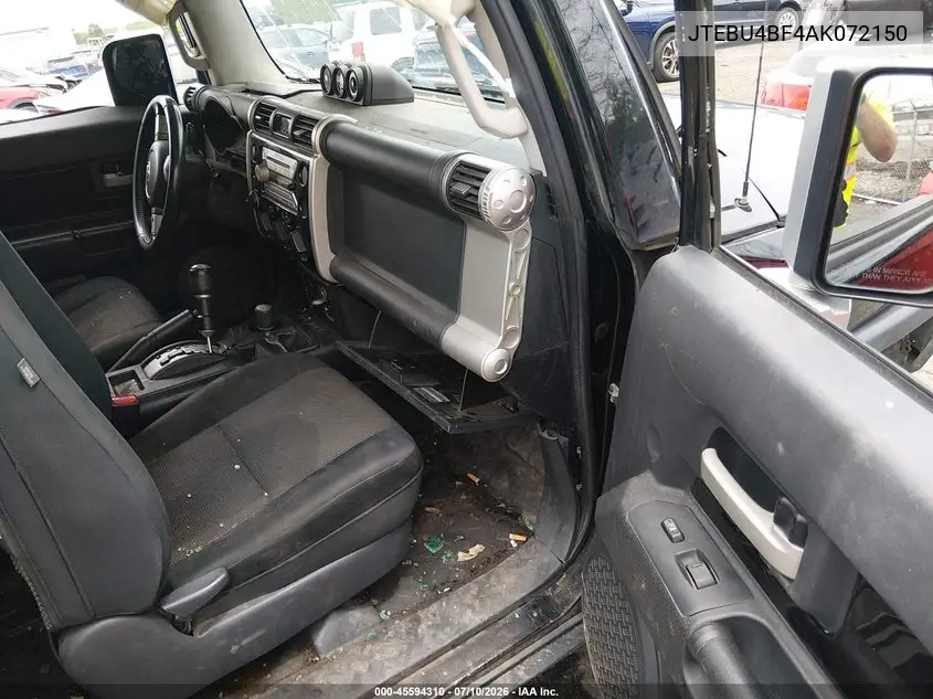 2010 Toyota Fj Cruiser VIN: JTEBU4BF4AK072150 Lot: 45594310
