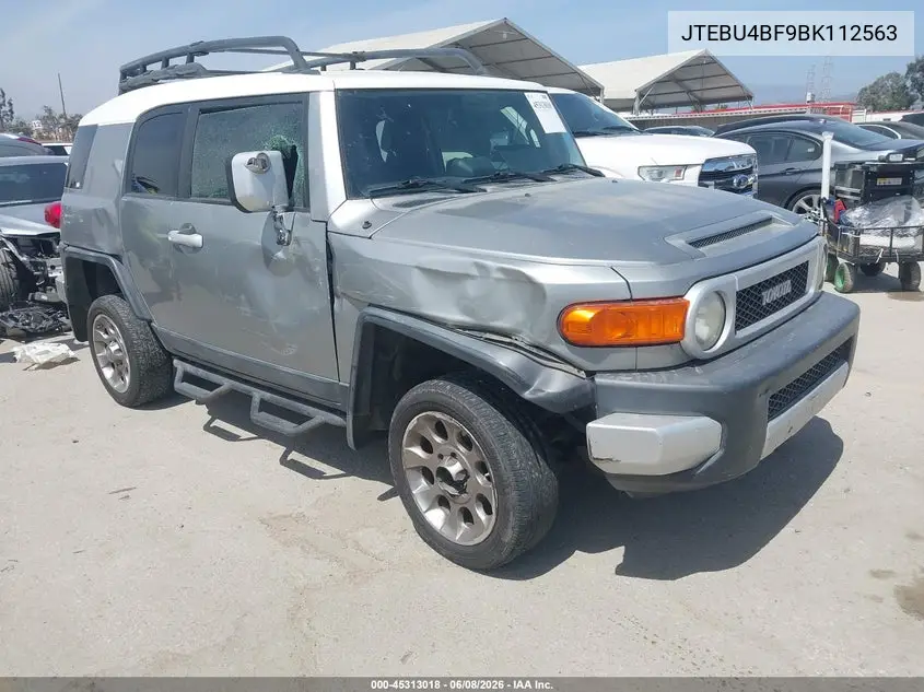 2011 Toyota Fj Cruiser VIN: JTEBU4BF9BK112563 Lot: 45313018