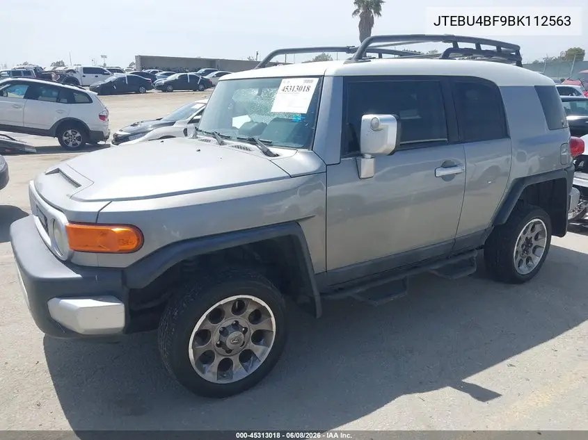 2011 Toyota Fj Cruiser VIN: JTEBU4BF9BK112563 Lot: 45313018